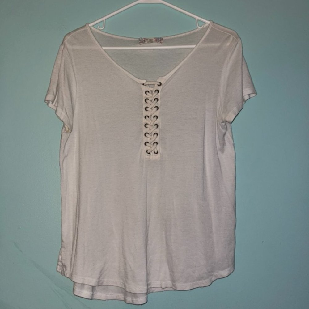 Cute White Short Sleeve blouse